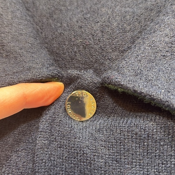 NWT Ted Baker Long Sleeve Button Through Navy Wool Jacket sz M - Picture 3 of 10